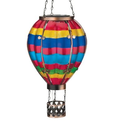 Regal Art & Gift Hot Air Balloon Solar Lantern Large - Multi Stripe