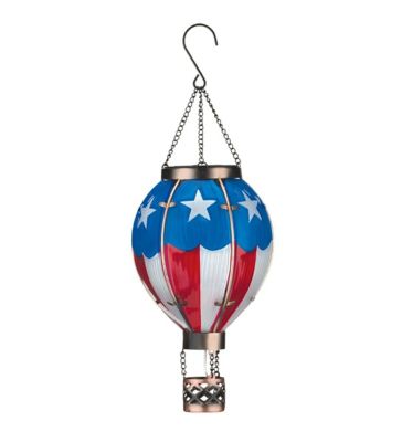 Image showing  Small Solar-Powered Hot Air Balloon Lantern, Americana