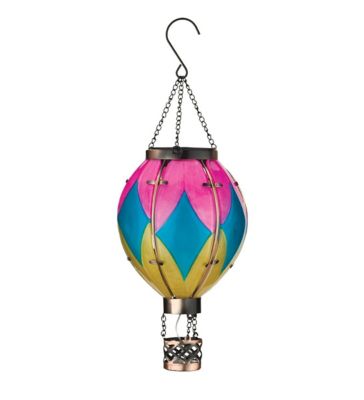 Image showing  Small Solar-Powered Hot Air Balloon Lantern, Diamond