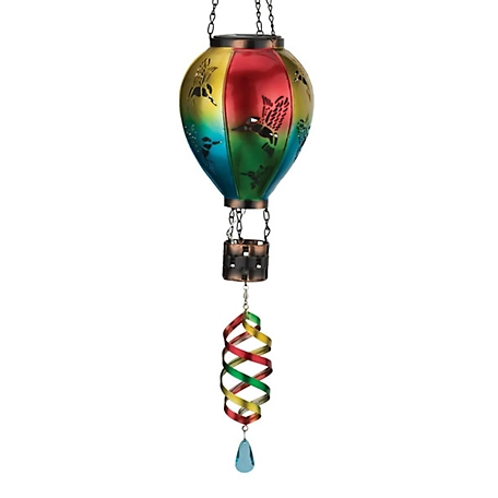 Regal Art & Gift Hot Air Balloon Spinner Solar Lantern - Hummingbird