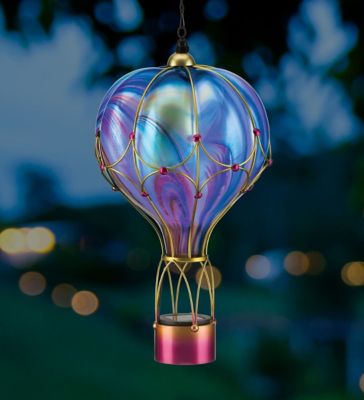 Image showing  Large Solar-Powered Osmosis Balloon Lantern, Purple