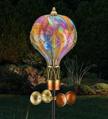 Image showing  62 in. Osmosis Balloon Spinner Solar Stake, Orange
