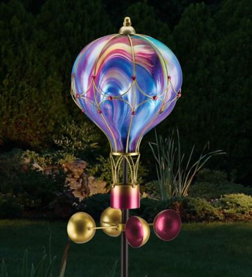 Image showing  62 in. Osmosis Balloon Spinner Solar Stake, Purple