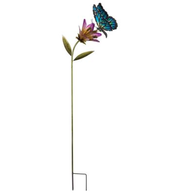 Image showing  Butterfly Flower Stake, Blue