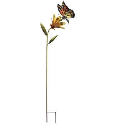 Image showing  Butterfly Flower Stake, Orange