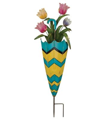 Image showing  Umbrella Flower Stake, Blue