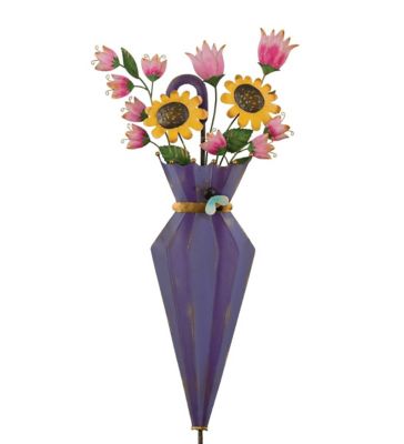 Regal Art & Gift Umbrella Flower Stake - Purple