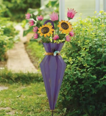 Image showing  Umbrella Flower Stake, Purple