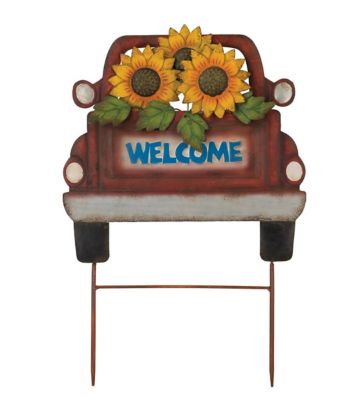 Image showing  Sunflower Garden Stake, Truck