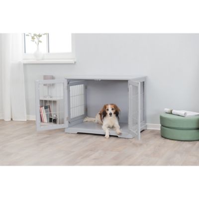 TRIXIE Furniture Style Dog Crate, Indoor Kennel, Pet Home, End Table Or Nightstand with 2-Doors
