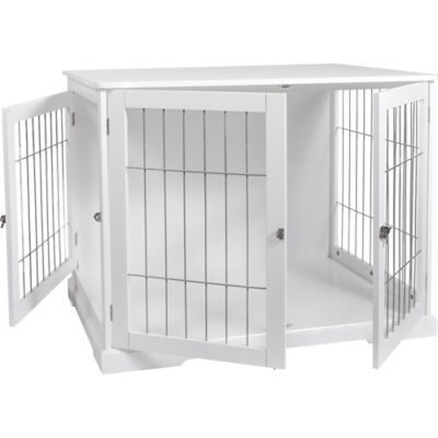 Image showing  Indoor End Table 2-Door MDF Dog Crate