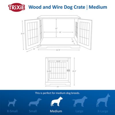 Image showing  Indoor End Table 2-Door MDF Dog Crate
