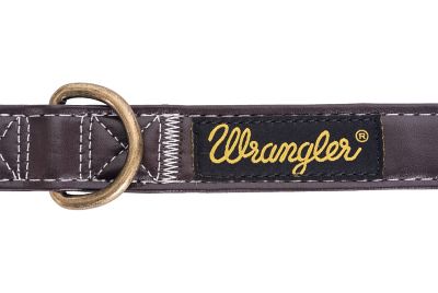 Image showing  Leather-Look Dog Collar with Gold Buckle