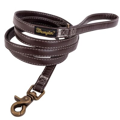 Wrangler Leather-Look Dog Lead