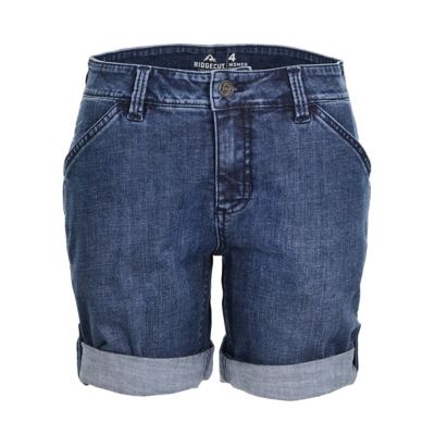 Ridgecut Women's Relaxed Fit Denim Roll-Up Work Shorts