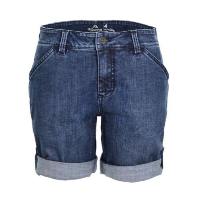 Ridgecut Women's Relaxed Fit Denim Roll-Up Work Shorts