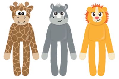 Outward Hound Assorted Floppyz Dog Toys