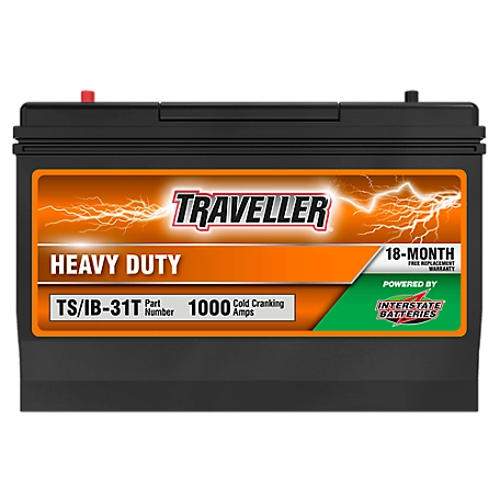 Traveller Interstate Heavy-Duty Tractor Battery, 1,000 CCA