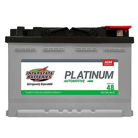 Interstate Batteries Auto Battery 48 AGM 730 CCA, IBTSP-48/H6