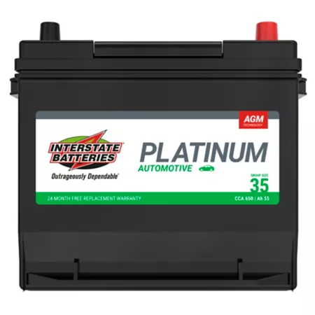 Auto Battery Interstate Batteries 35 AGM 650 CCA Automotive Batteries