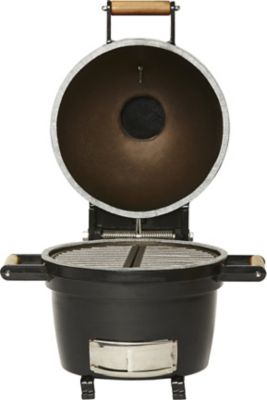 Image showing  Charcoal Mini Kamado Cooker and Base, 210 sq. in., Black