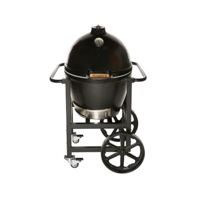 Image showing  Charcoal Kamado Grill with Handle Cart, 345 sq. in., Black
