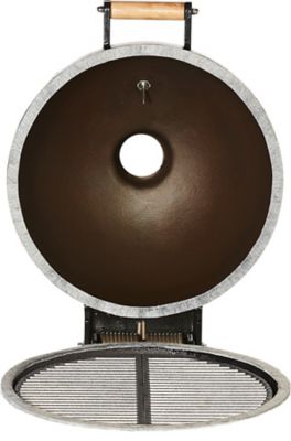 Image showing  Charcoal Kamado Grill with Full Trex Cart, 331 sq. in., Black