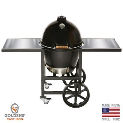 Goldens' Cast Iron Cast Iron Cooker with Full Cart - Full Stainless Steel Cart, 13585