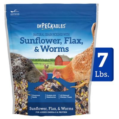 ImPECKables Sunflower, Flax and Worms Chicken Treats, 7 lb.