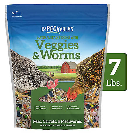 ImPECKables Veggie & Worms Chicken Treats, 7 lb.