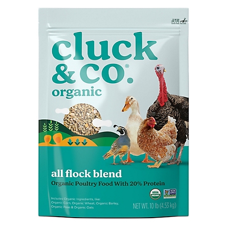 Cluck & Co. Organic All Flock Poultry Feed, 10 lb. Pouch