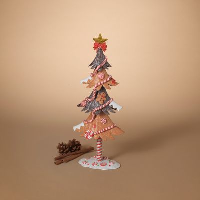 GIL 17.5 in. H Whimsical Gingerbread Christmas Tree Tabletop Figurine