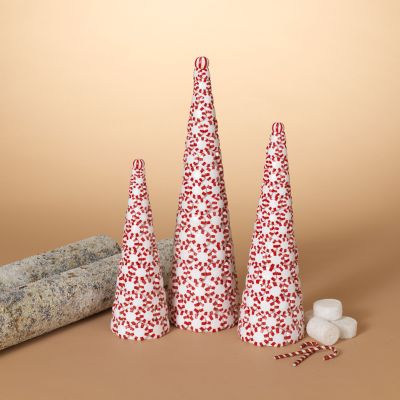 GIL Clay Whimsical Traditional Peppermint Candy Trees, Set of 3