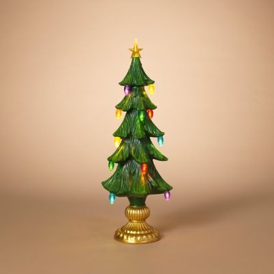 GIL Lighted Green Traditional Christmas Tree, Battery Operated