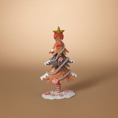 GIL 11.5 in. H Gingerbread Christmas Tree Tabletop Figurine