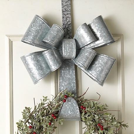 GIL Silver Metal Christmas Holiday Door Wreath Hanger Decor