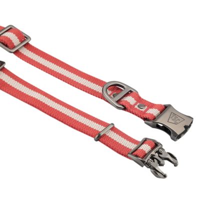 Image showing  Medium Retro Stripe Dog Collar, Red