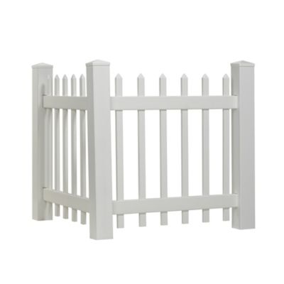 Outdoor Essentials Chelsea 3 ft. x 3 ft. White Vinyl Spaced Picket Accent Fence Panel, 175840