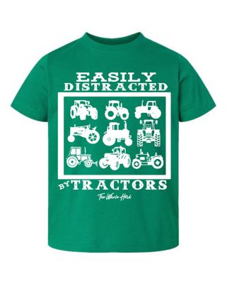The Whole Herd Easily Distracted By Tractors Kid's Graphic T-Shirt