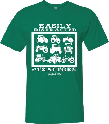 The Whole Herd Easily Distracted By Tractors Kid's Graphic T-Shirt
