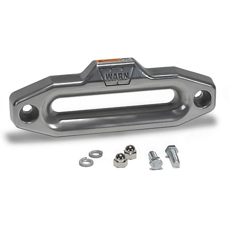 Warn Hawse Style Polished Aluminum Fairlead for Use with Synthetic Winch Rope, 87914