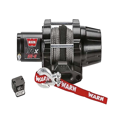 Warn ATV-UTV VRX Winch with Synthetic Rope, 12 Volt & 2500 lb. Capacity, 101020
