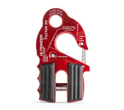Image showing  Ultra Hook Winch Clevis Hook with Shackle Pin Mounting Hole-Red, 16,000 lb. Capacity