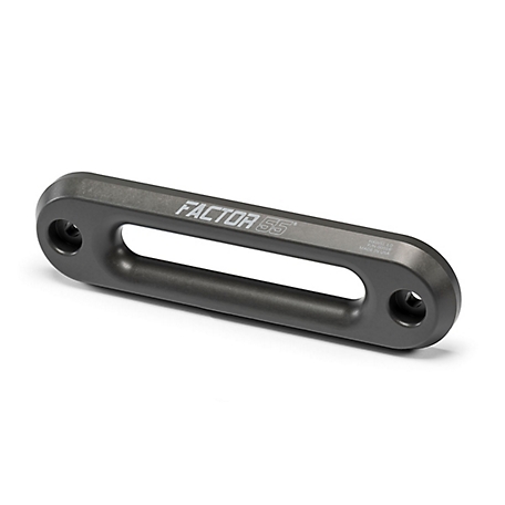 Factor 55 Hawse Style Winch Fairlead for use with Synthetic Rope. Anodized Gun Metal Gray Finish 00016