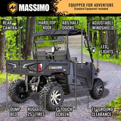 Image showing 8 th Massimo Buck 450 Side by Side UTV/ATV, 7 in. Touchscreen