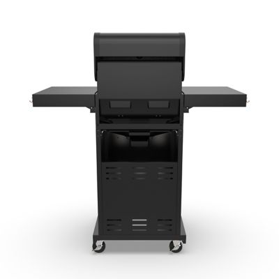 Image showing  Compact Propane Gas Cart Grill with Foldable Side Tables, 360 sq. in., Black/Copper