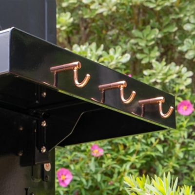 Image showing 6 th Permasteel Compact Propane Gas Cart Grill with Foldable Side Tables, 360 sq. in., Black/Copper