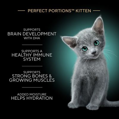 Image showing  Perfect Portions Kitten Wet Cat Food Variety pk., 2.6 oz. Twin-Pack Tray, 24 Count