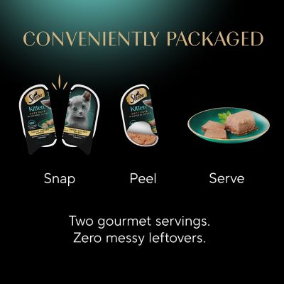 Image showing 6 th Sheba Perfect Portions Kitten Wet Cat Food Variety pk., 2.6 oz. Twin-Pack Tray, 24 Count