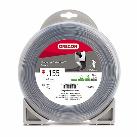 Oregon Magnum Gatorline Square Trimmer Line, .155 in. By 25 ft., Fits Remington Rm1159 and Many Others, 22-455